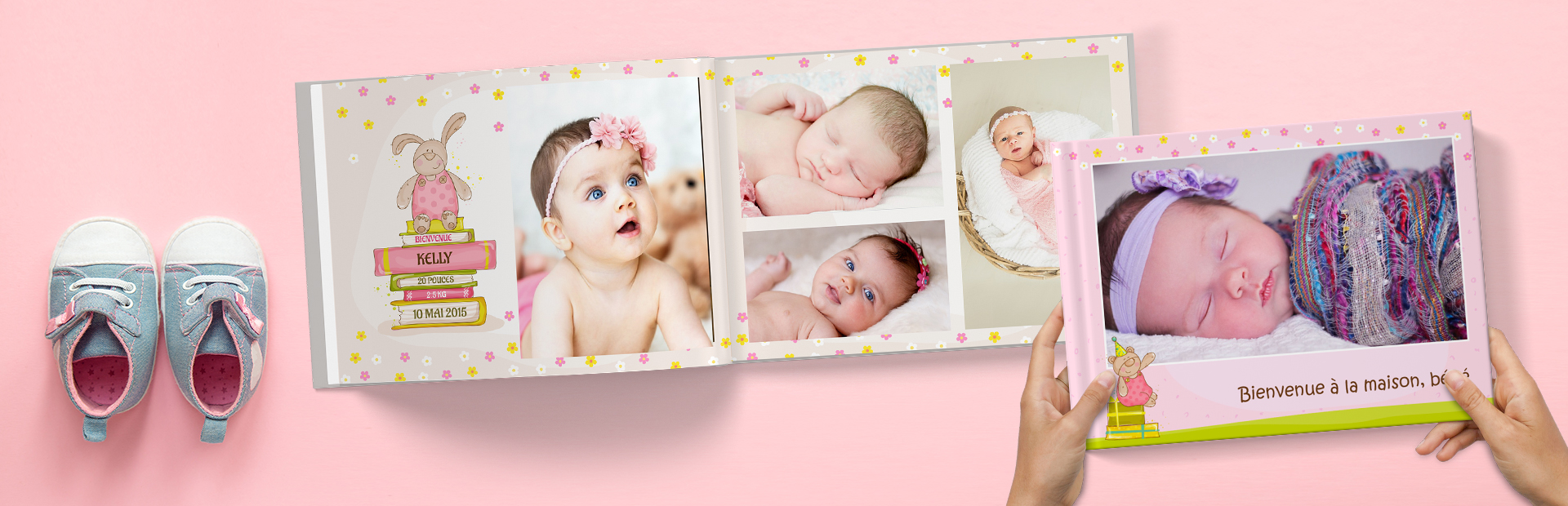 Livres photo bébé fille  Nouveaux livres photo et album photo pour bébé -  Picsy